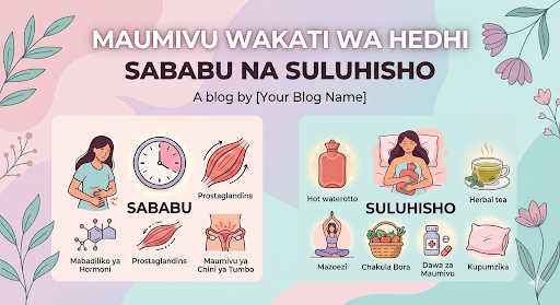 andika post ya blog yenye kichwa 'Maumivu Wakati wa Hedhi: Sababu na Suluhisho', muhtasari, utangulizi, maudhui, fact check na hitimisho.