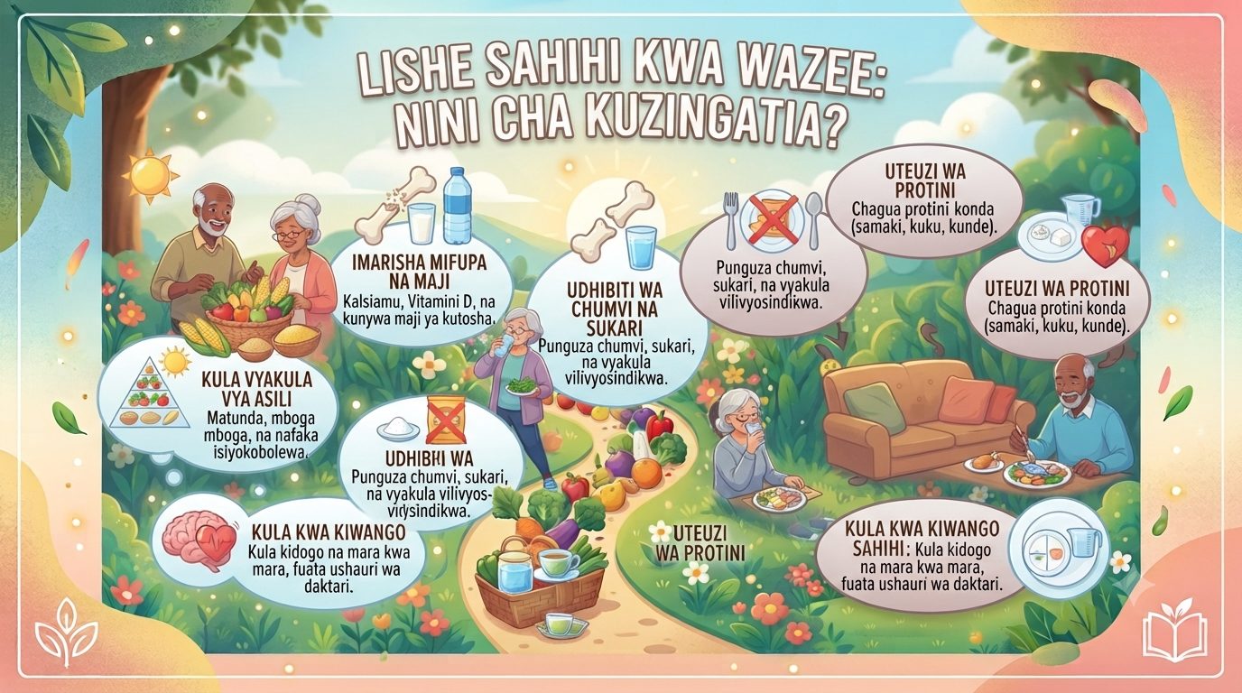 Lishe sahihi kwa wazee: Nini cha kuzingatia?