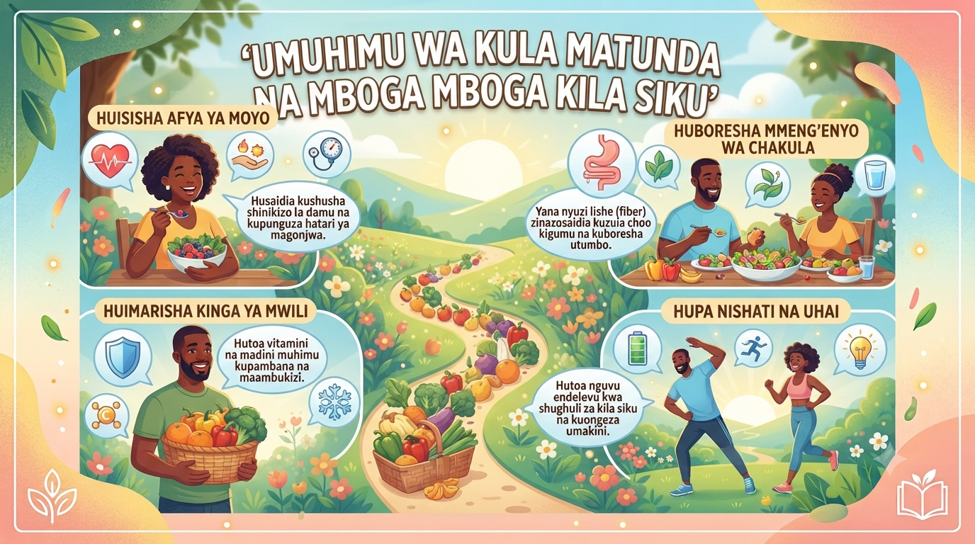 Umuhimu wa kula matunda na mboga mboga kila siku.
