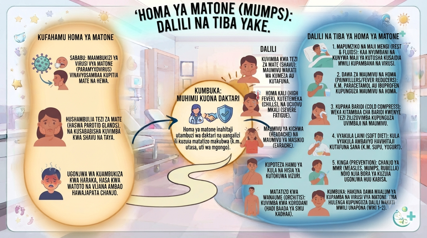 Homa ya matone (Mumps): Dalili na tiba yake.