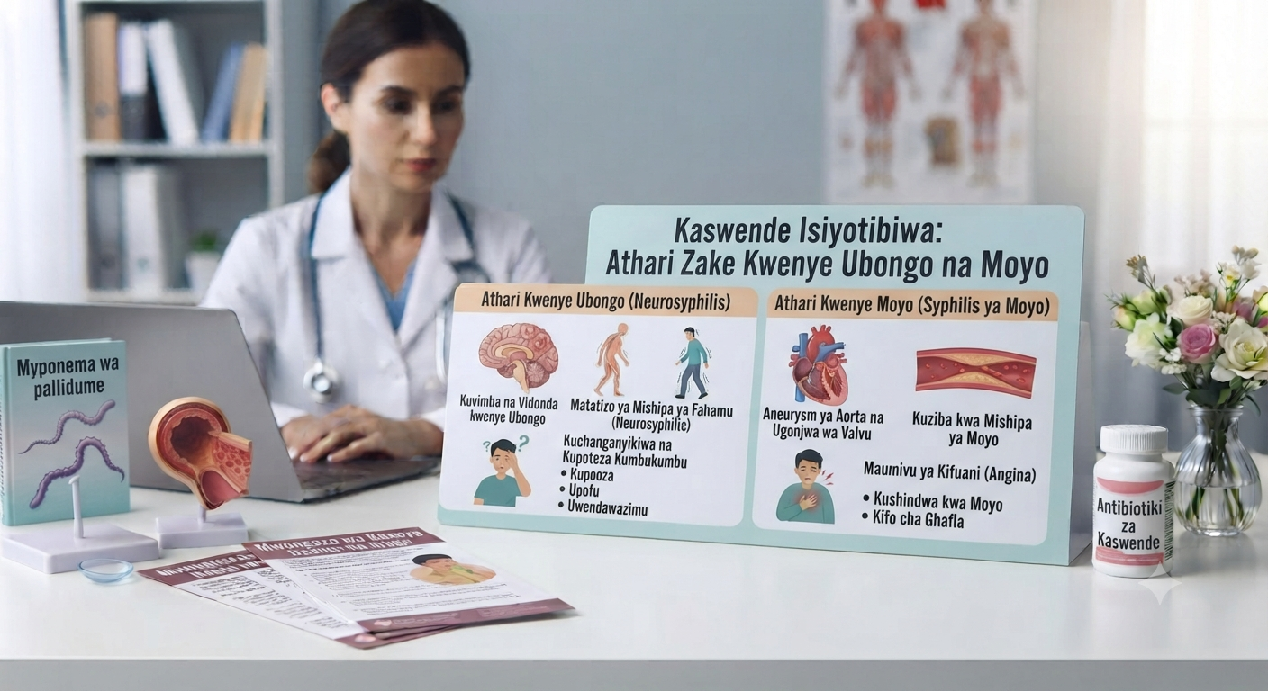 Kaswende isiyotibiwa: Athari zake kwenye ubongo na moyo.