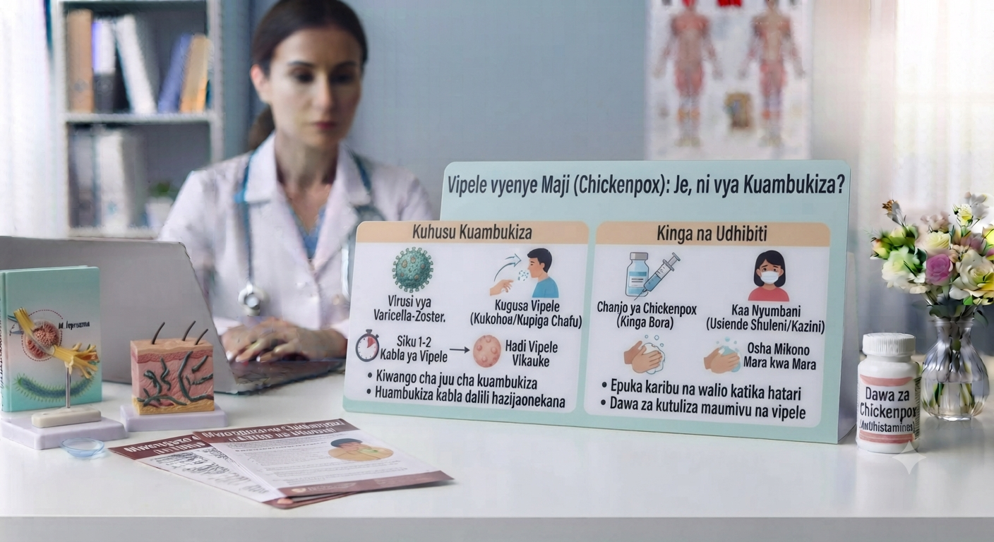 Vipele vyenye maji (Chickenpox): Je, ni vya kuambukiza?