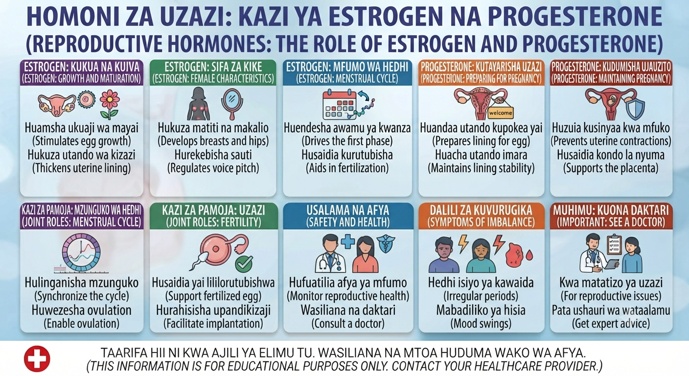 Homoni za uzazi: Kazi ya Estrogen na Progesterone.