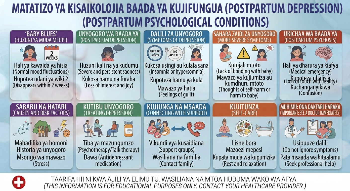 Matatizo ya kisaikolojia baada ya kujifungua (Postpartum Depression).