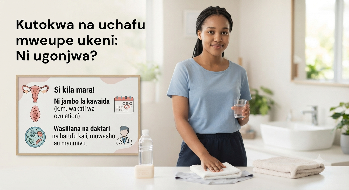 Kutokwa na uchafu mweupe ukeni: Ni ugonjwa?