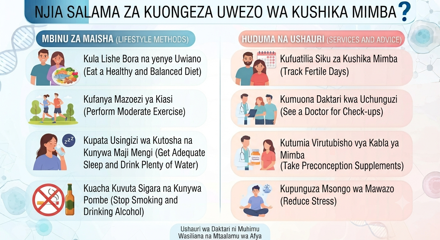 Njia salama za kuongeza uwezo wa kushika mimba.