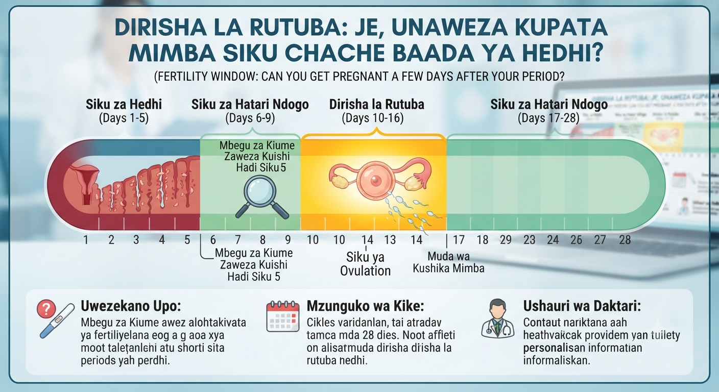 Je, unaweza kupata mimba siku chache baada ya hedhi kuisha?
