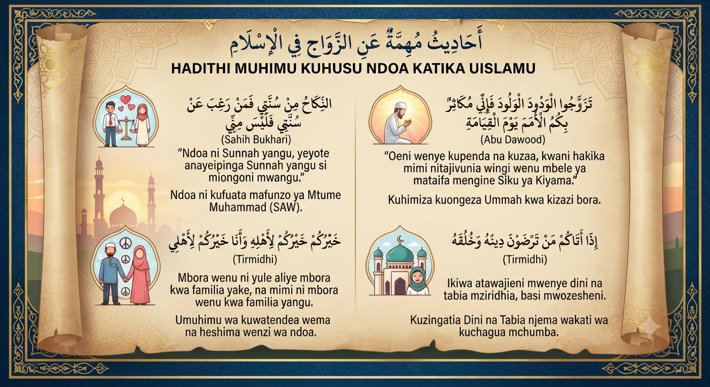 Hadithi Muhimu Kuhusu Ndoa Katika Uislamu