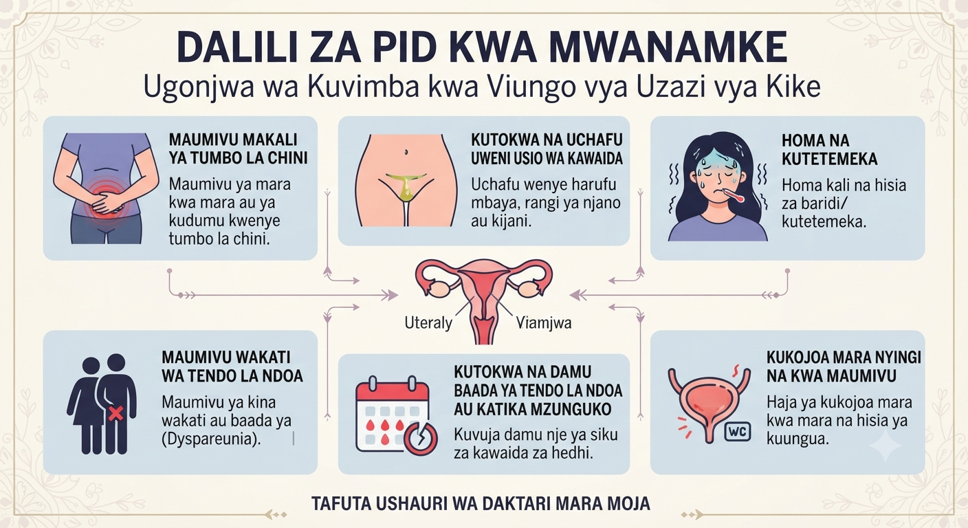Dalili za PID kwa Mwanamke