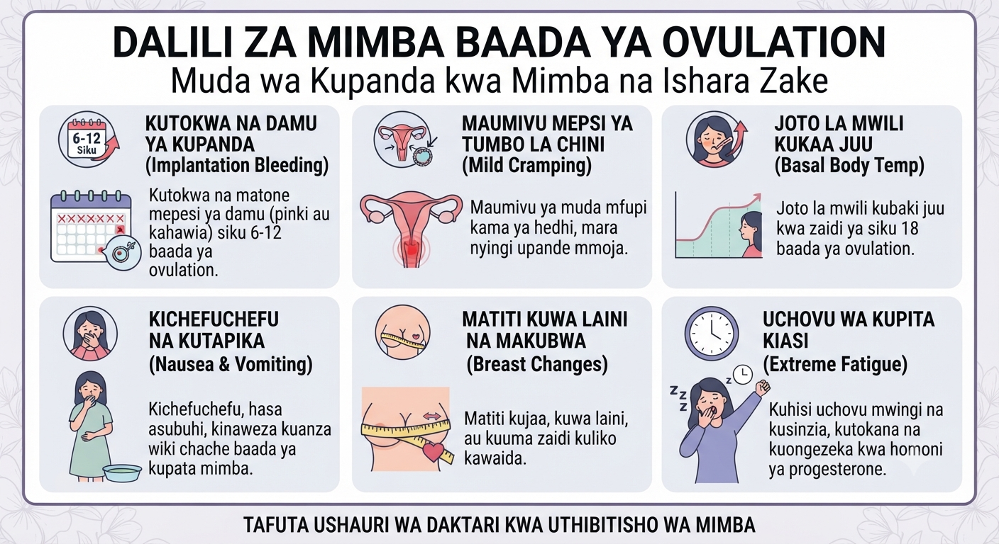 Dalili za Mimba Baada ya Ovulation