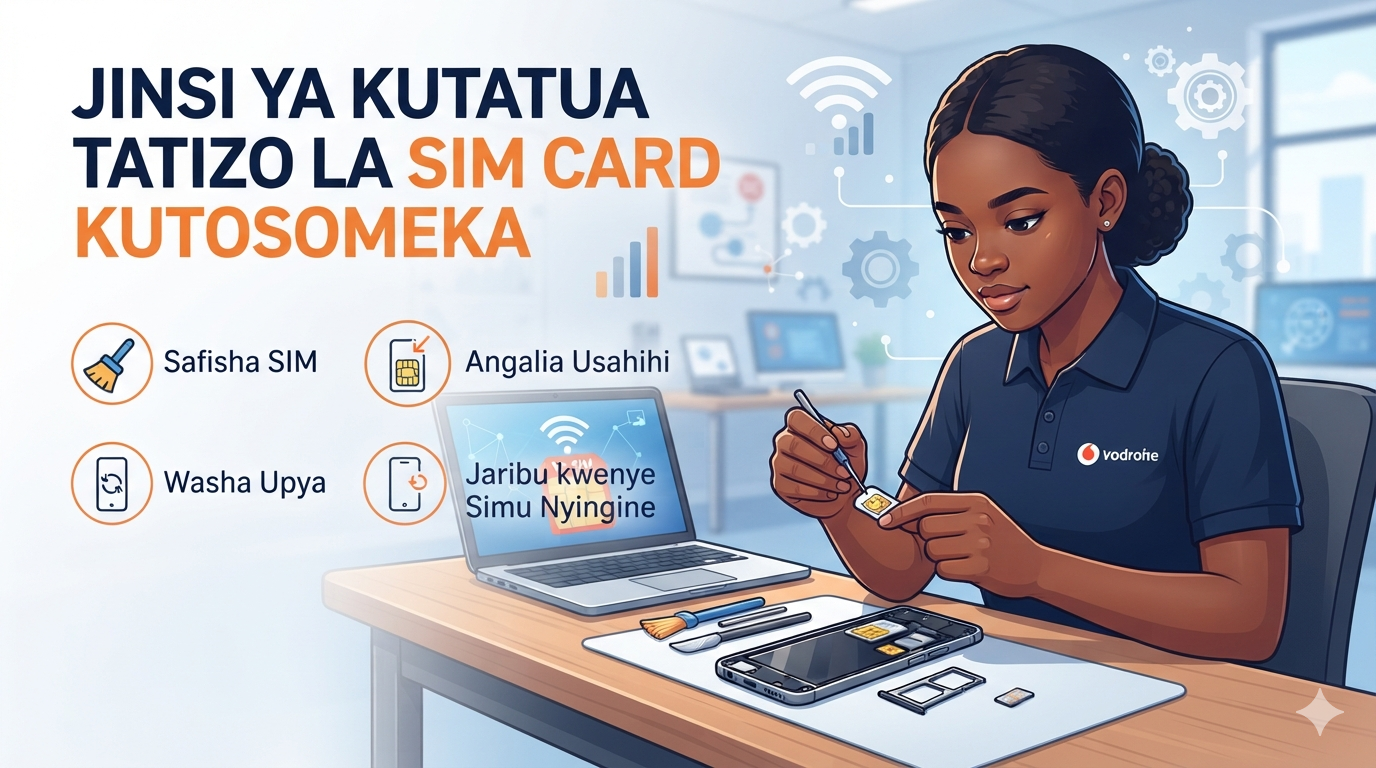 Jinsi ya Kutatua Tatizo la Sim Card Kutosomeka