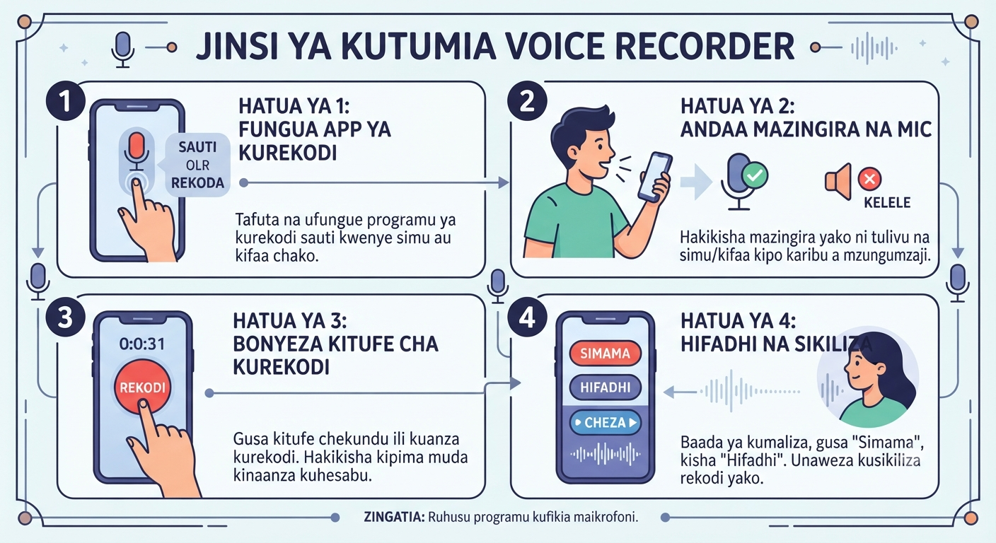 Jinsi ya Kutumia Voice Recorder