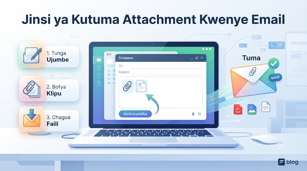 Jinsi ya Kutuma Attachment Kwenye Email