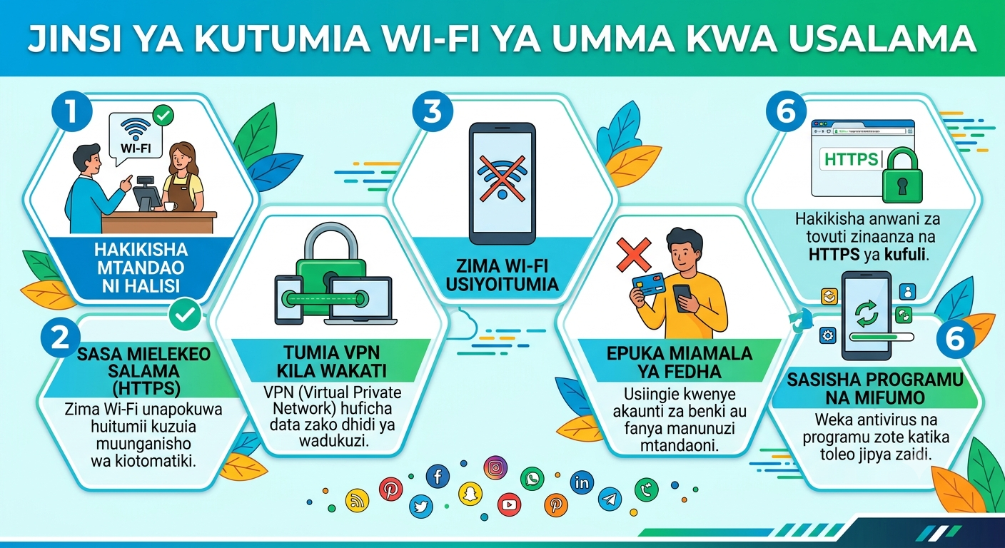 Jinsi ya Kutumia Wi-Fi ya Umma kwa Usalama