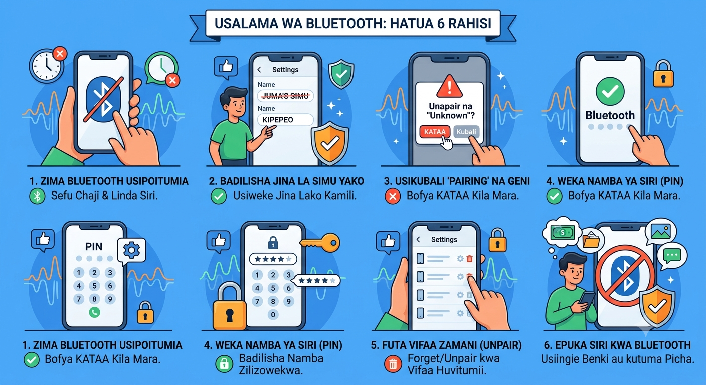 Jinsi ya Kutumia Bluetooth kwa Usalama