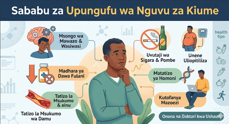 Sababu za Upungufu wa Nguvu za Kiume
